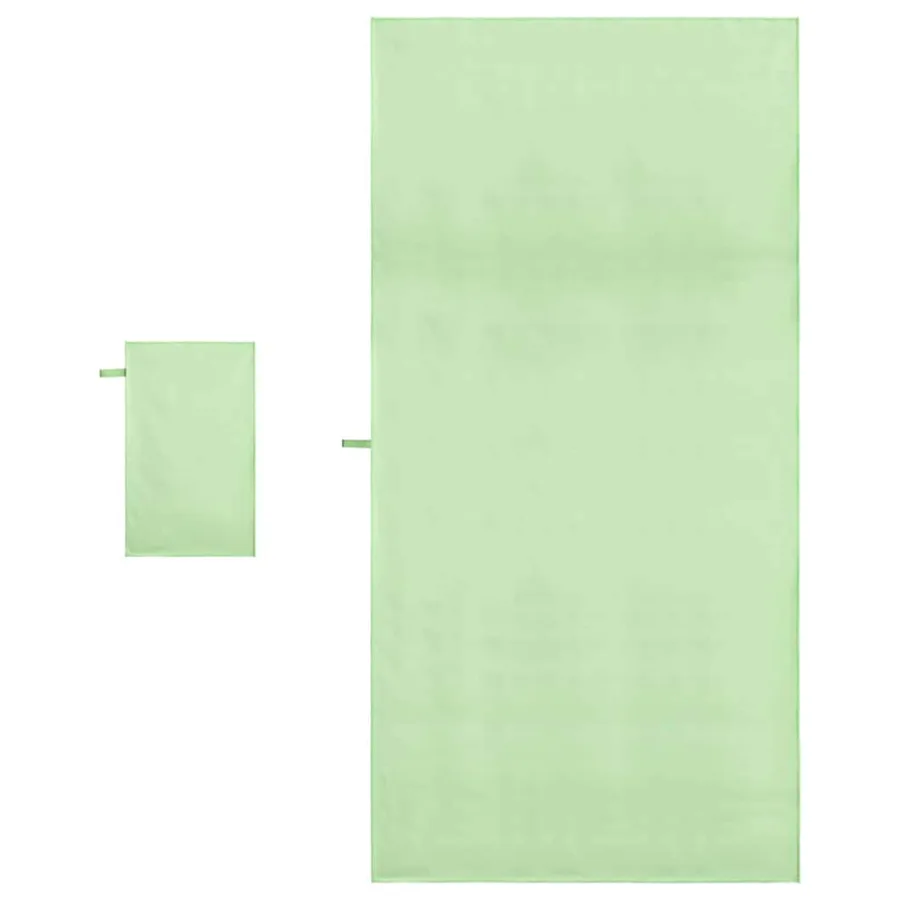 Set de serviettes de sport 2 pcs Vert tissu - 4