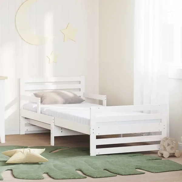 Cadre de lit avec matelas extensible Blanc 80 x 200 cm