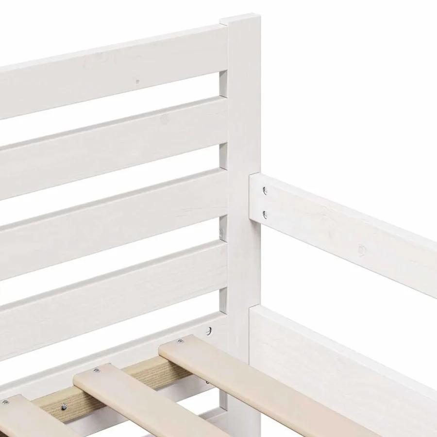 Cadre de lit avec matelas extensible Blanc 80 x 200 cm - 10