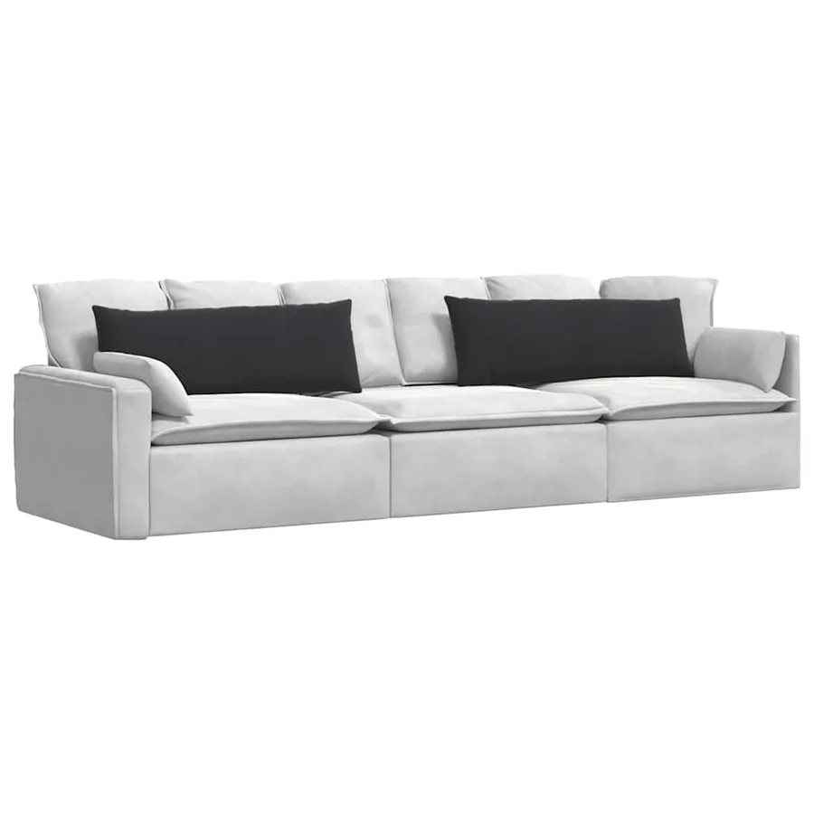 Coussins de canapé 2 pcs Noir 120 x 40 cm - 3