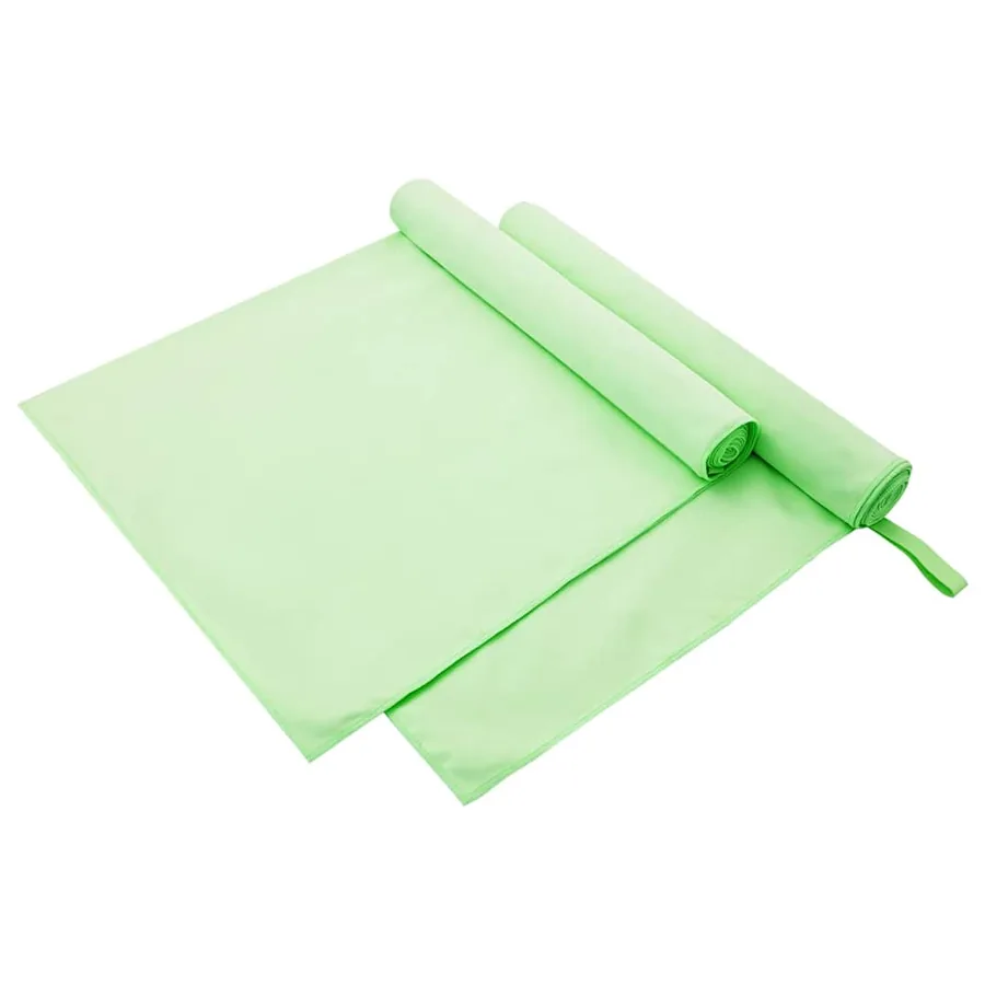Serviettes de sport 2 pcs Vert 180 x 90 cm