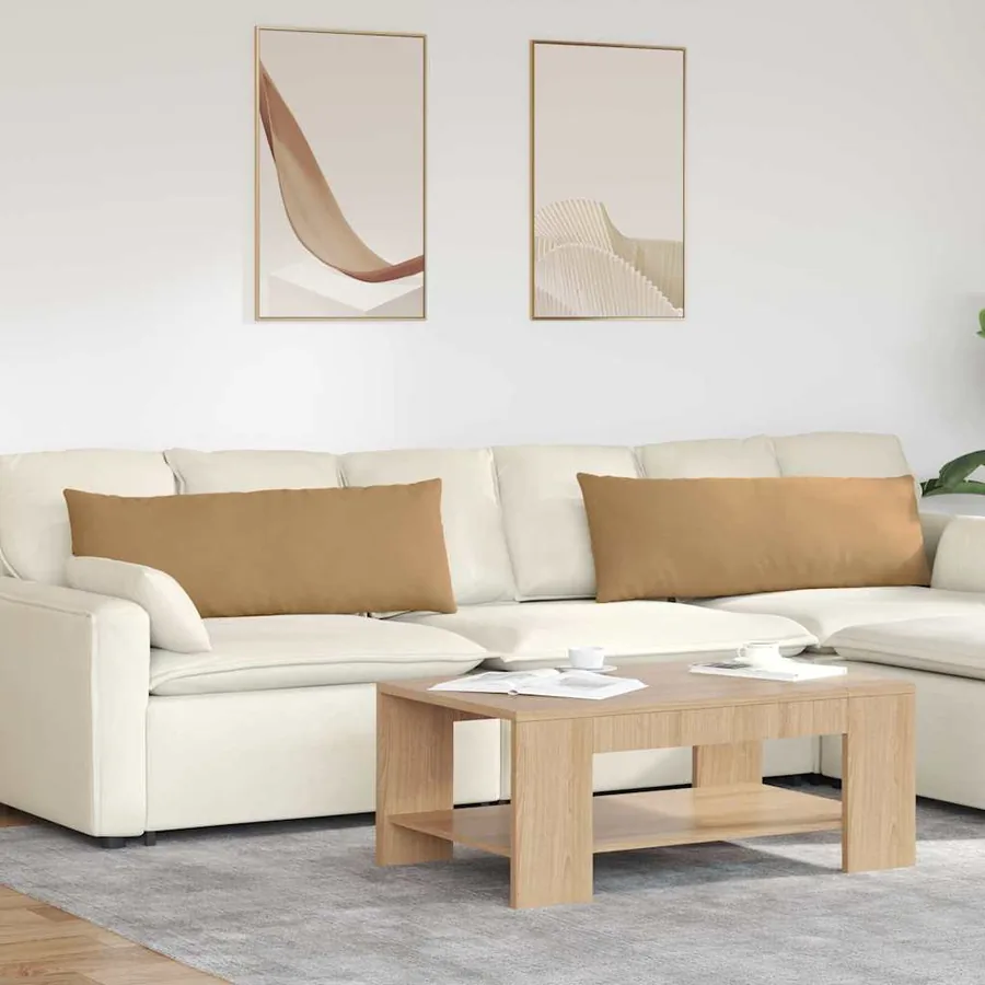 Coussins de canapé 2 pcs Marron 120 x 40 cm