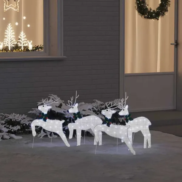 Rennes LED 4 pcs Argenté tissu
