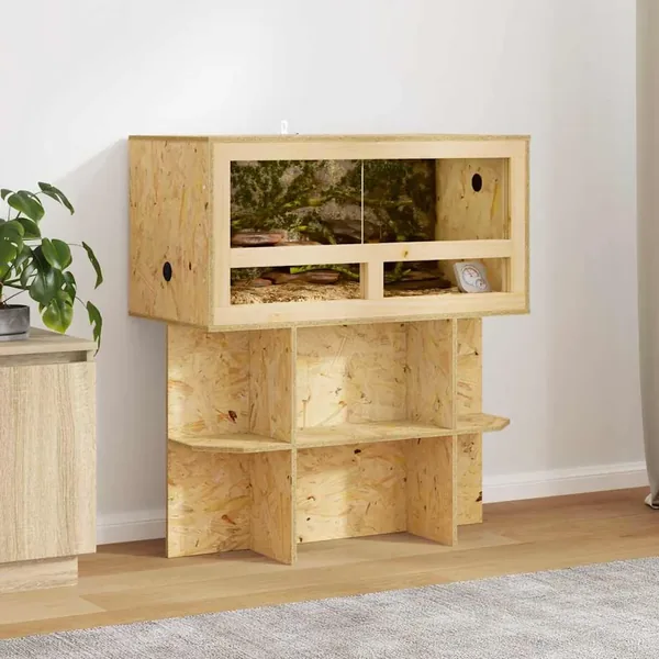 Base de Terrarium avec étagère Marron 80 x 40 x 50 cm OSB