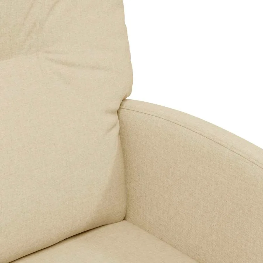 Chaises de Salle à Manger avec Roues 2 pcs Crème tissu - 7