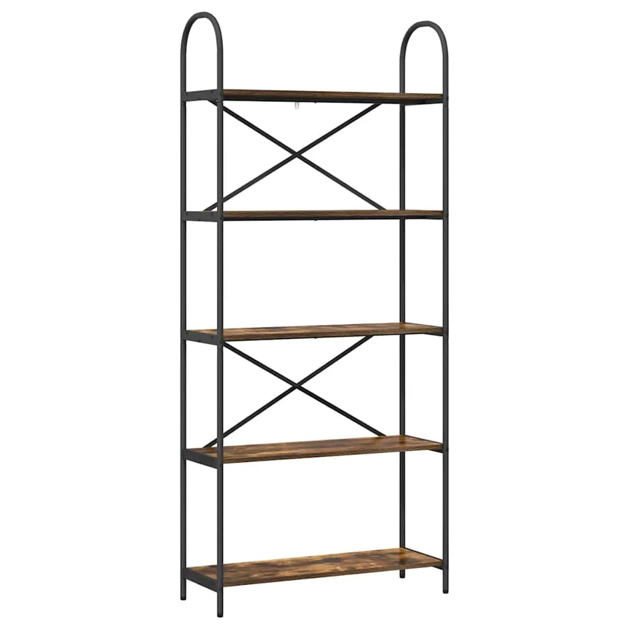 Étagère Chêne fumé 80 x 30 x 183 cm Bois d'ingénierie - 2
