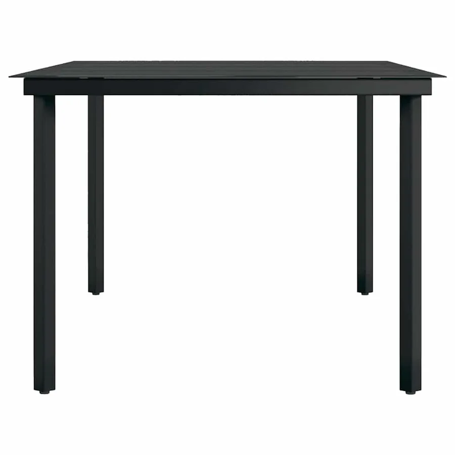 Ensemble à manger de jardin 7 pcs Gris et noir - 7