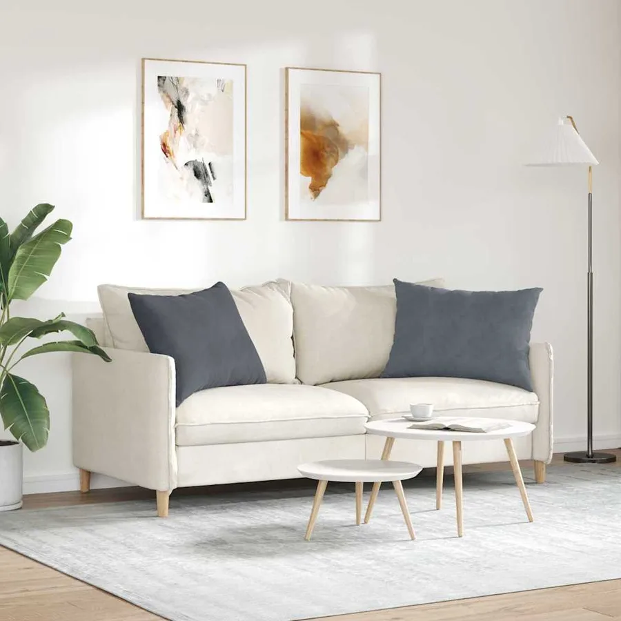 Coussins de canapé 2 pcs Gris foncé 70 x 50 cm - 4