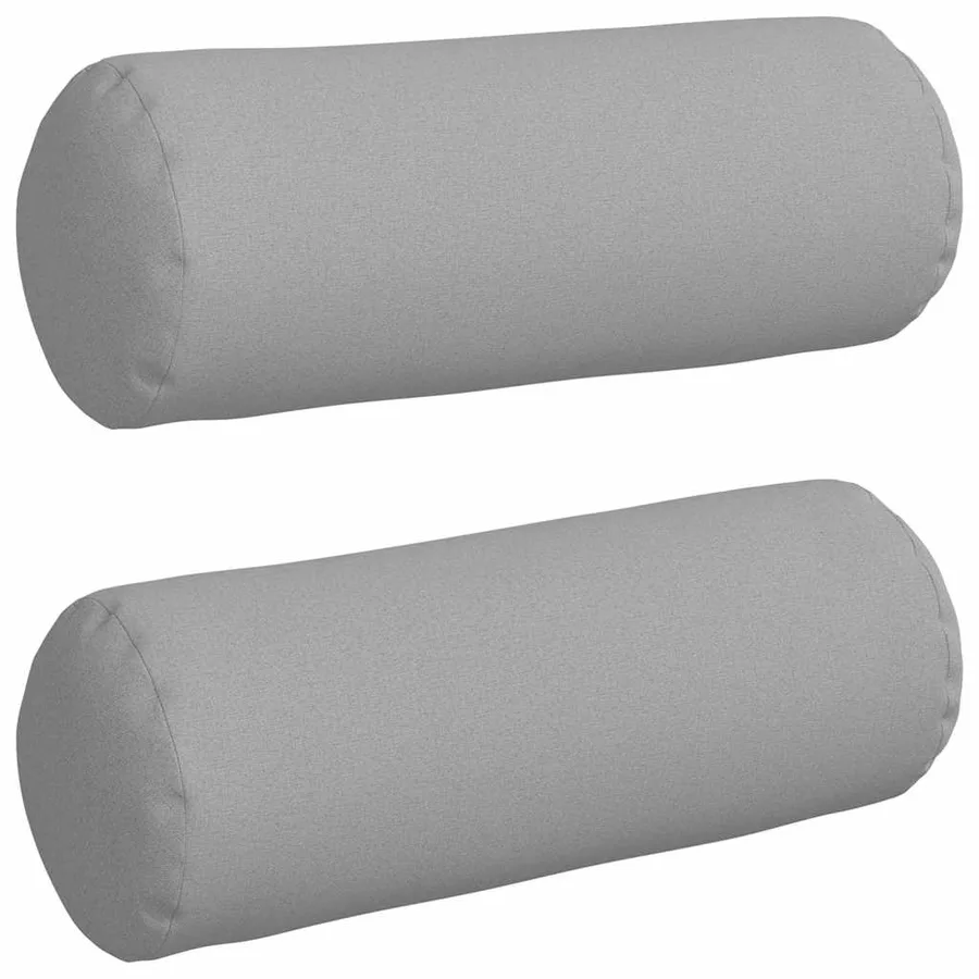 Coussins d'accent 2 pcs Gris nuage Ø 25 x 70 cm tissu - 2