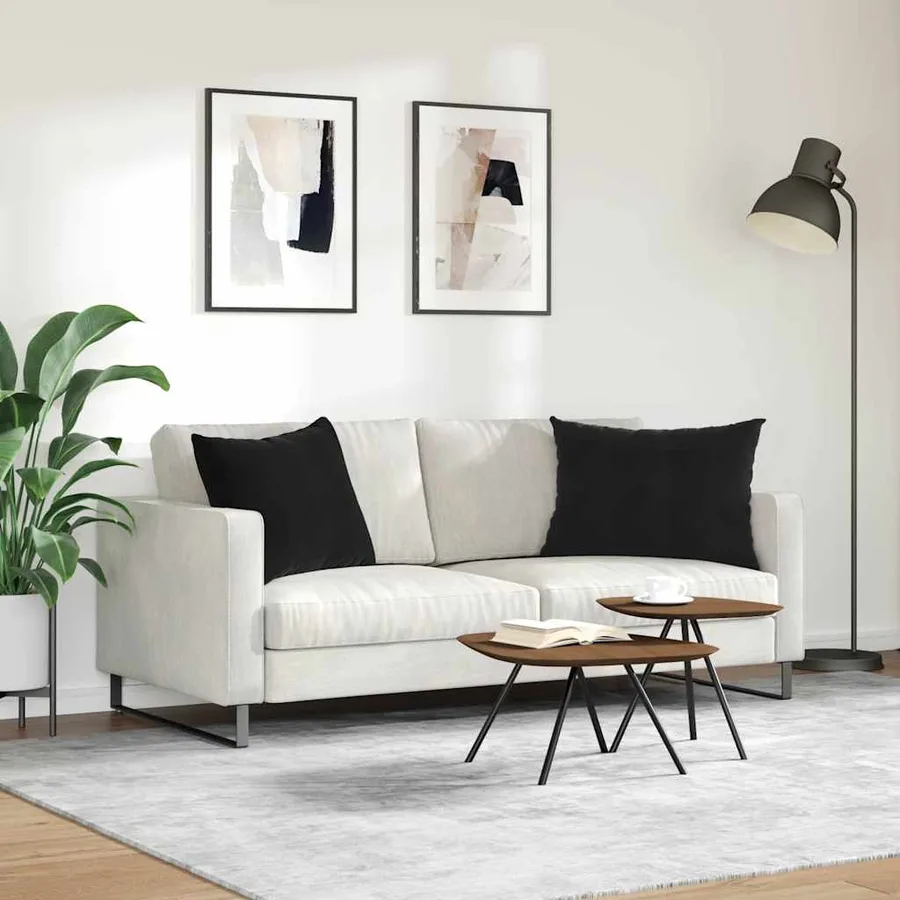 Coussins de canapé 2 pcs Noir 70 x 50 cm - 4