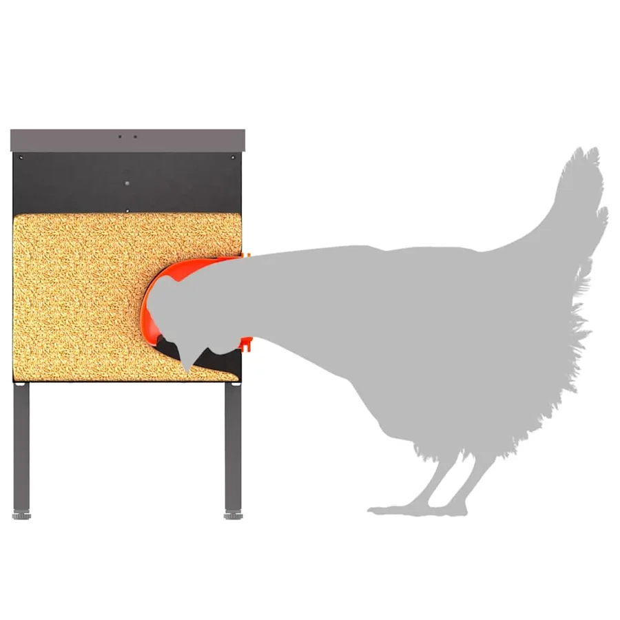 Mangeoire pour poules 2 pcs Noir 41,5 x 20,5 x 33 cm - 9