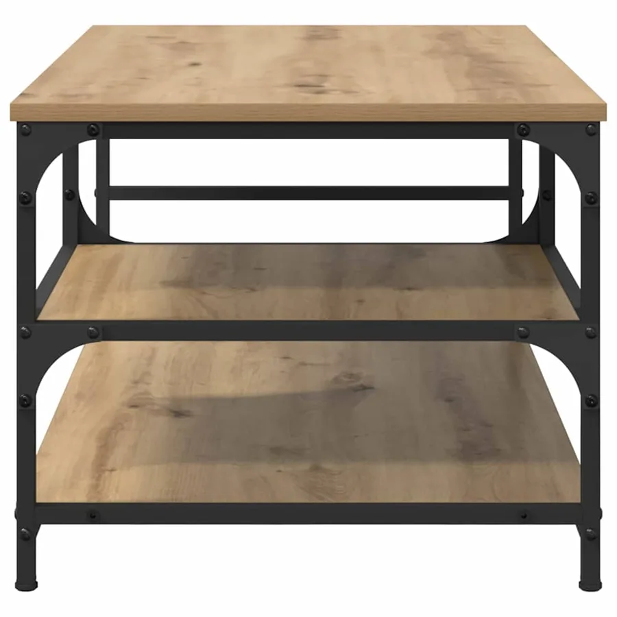 Table basse Chêne artisanal 90 x 49 x 40 cm Bois d'ingénierie - 6