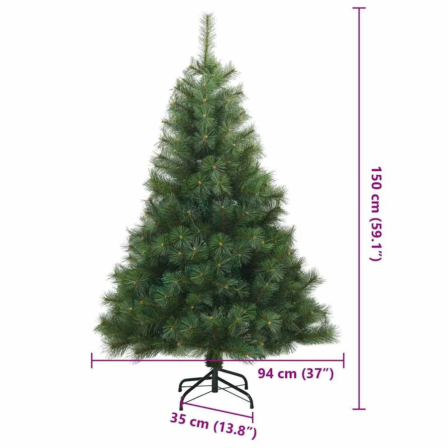 Sapin de Noël artificiel avec 150 LED Vert 150 cm PE et PVC - 20