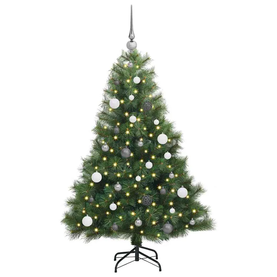 Sapin de Noël artificiel avec 150 LED Vert 150 cm PE et PVC - 3