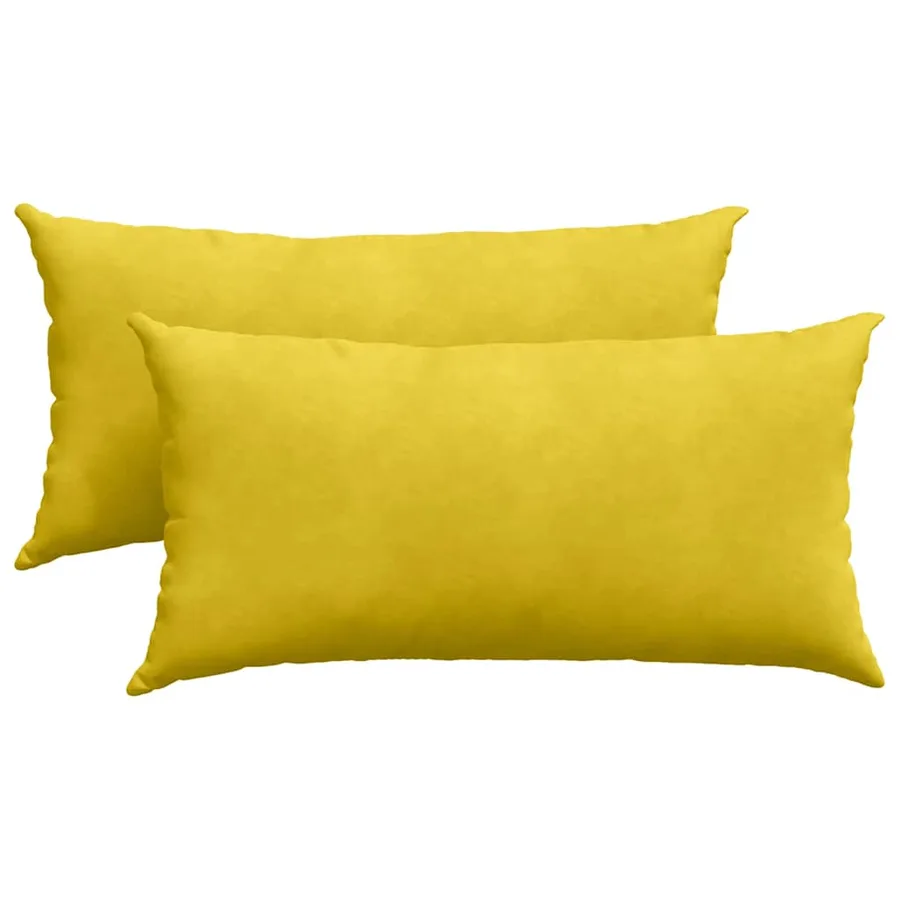 Coussins de canapé 2 pcs Jaune 80 x 40 cm - 2