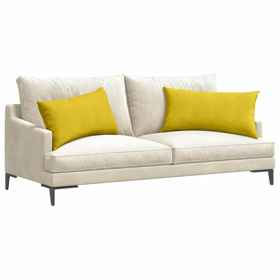 Coussins de canapé 2 pcs Jaune 80 x 40 cm - 3