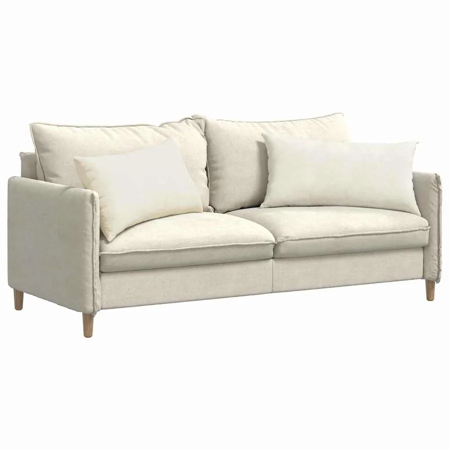 Coussins de canapé 2 pcs Crème 80 x 40 cm - 3