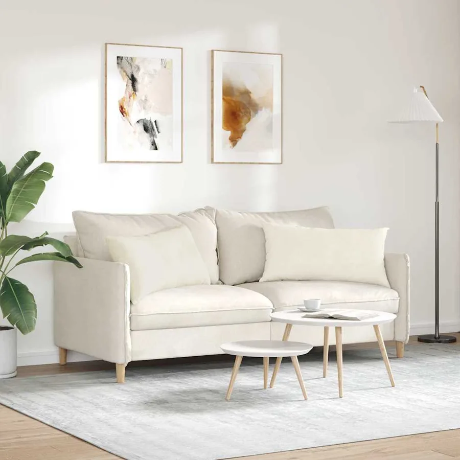Coussins de canapé 2 pcs Crème 80 x 40 cm - 4