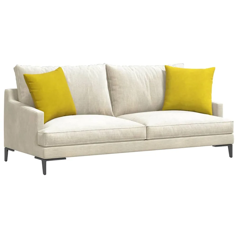 Coussins de canapé 2 pcs Jaune 45 x 45 cm - 3