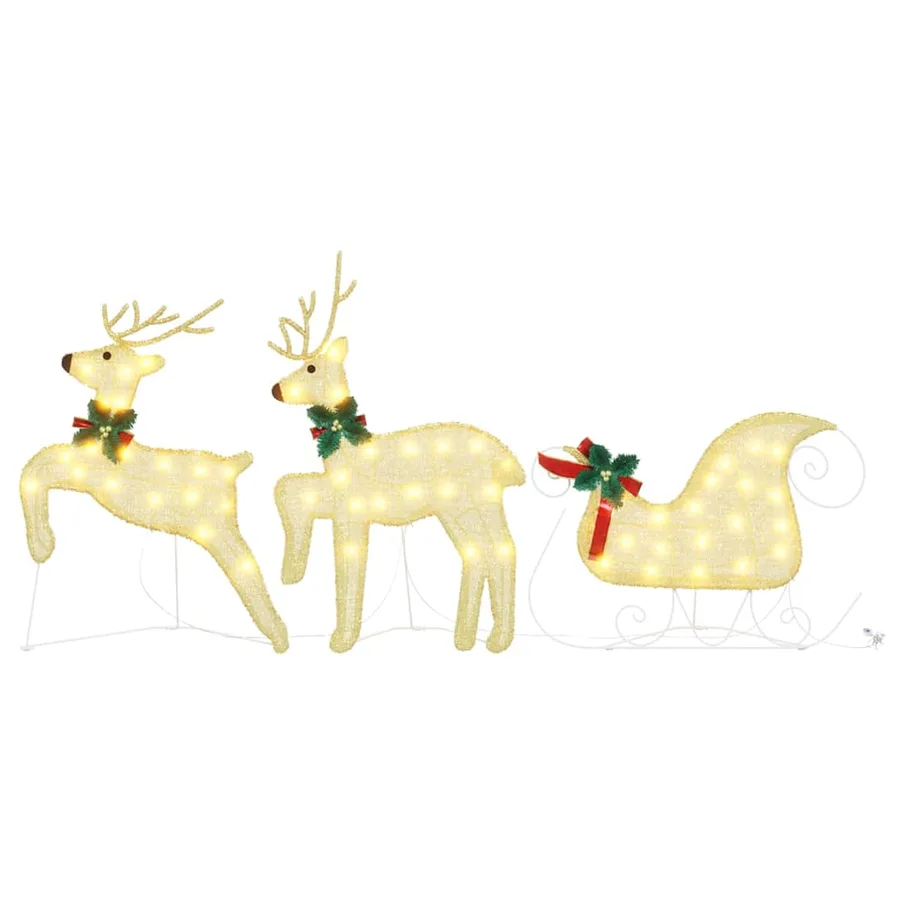 Rennes LED 3 pcs Blanc chaud tissu - 4