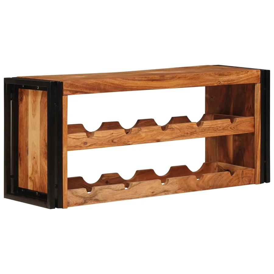 Étagère à vin Marron 100 x 45 x 33 cm Bois d'Acacia Massif