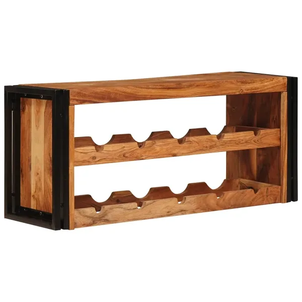 Étagère à vin Marron 100 x 45 x 33 cm Bois d'Acacia Massif