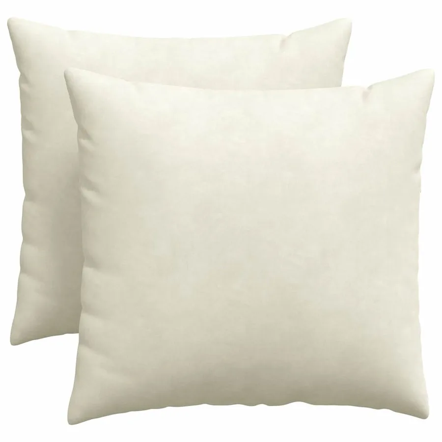 Coussins de canapé 2 pcs Crème 50 x 50 cm - 2