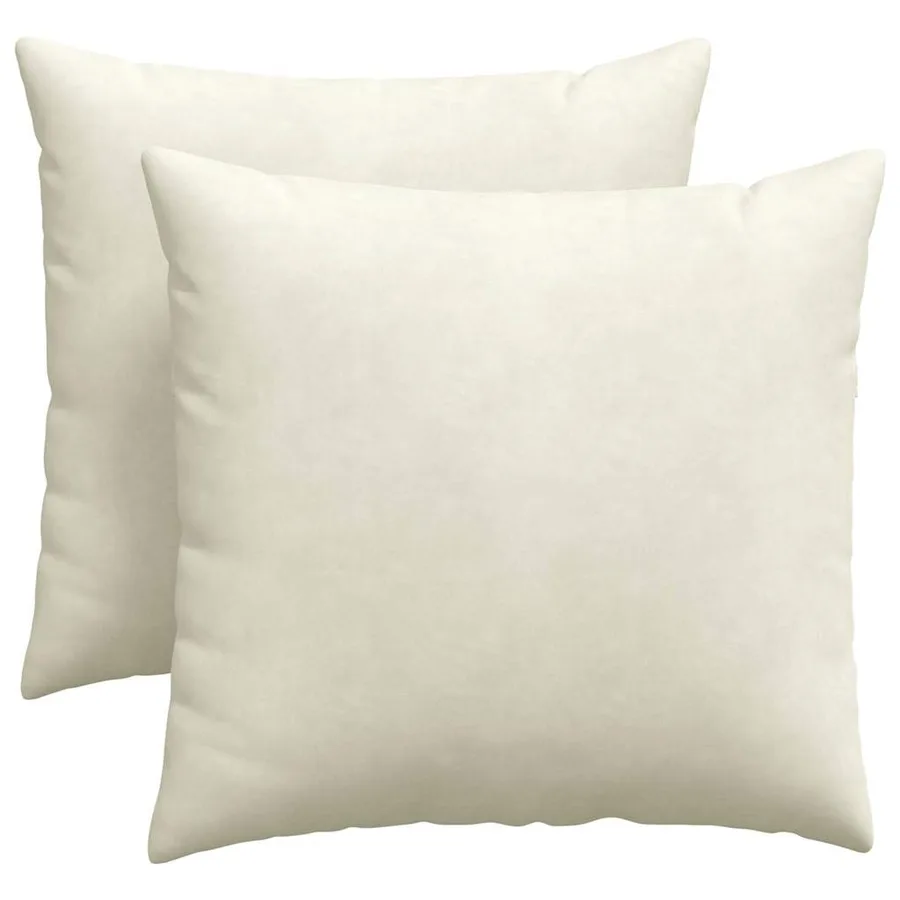 Coussins de canapé 2 pcs Crème 45 x 45 cm - 2
