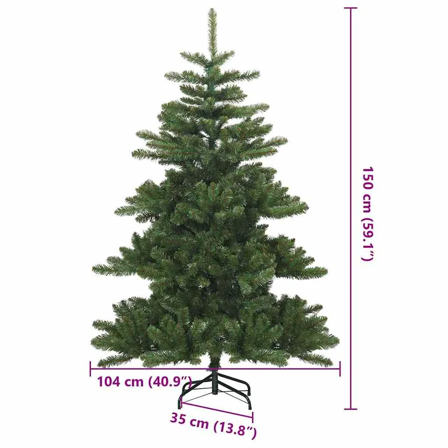 Sapin de Noël Artificiel à Branches Articulées Vert 150 cm - 20