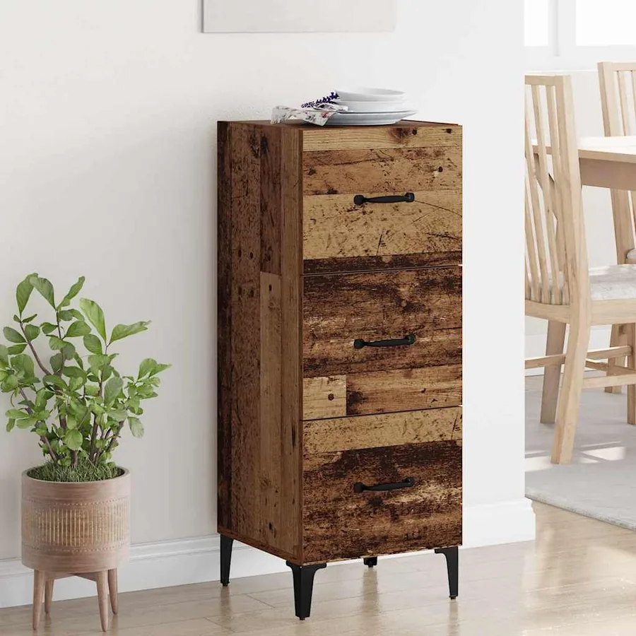 Buffet Bois Ancien 34,5 x 34 x 90 cm Bois d'ingénierie