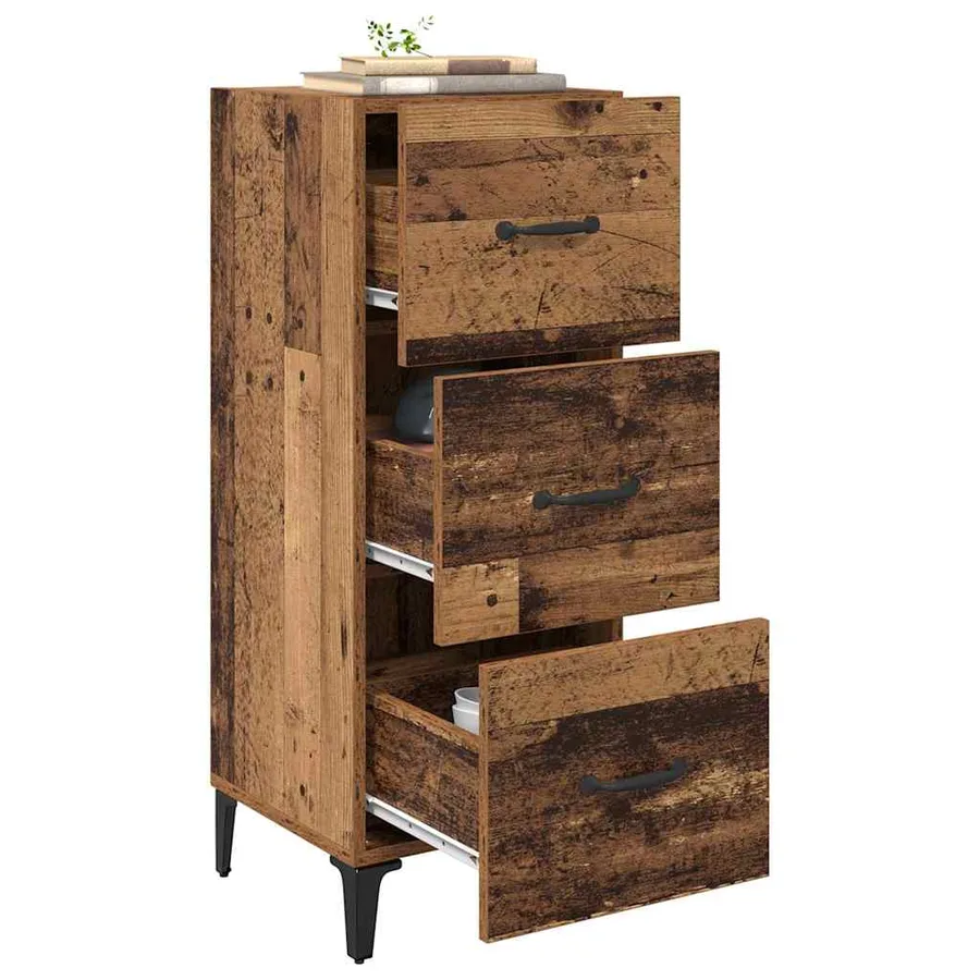 Buffet Bois Ancien 34,5 x 34 x 90 cm Bois d'ingénierie - 3