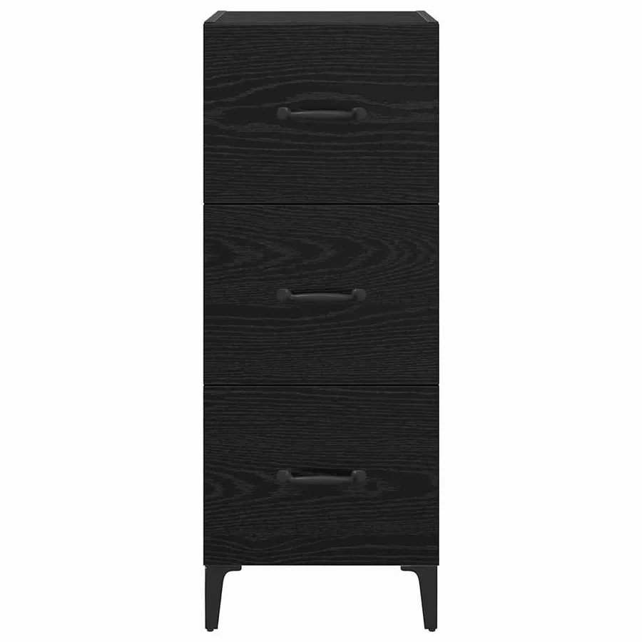 Buffet Chêne noir 34,5 x 34 x 90 cm Bois d'ingénierie - 6