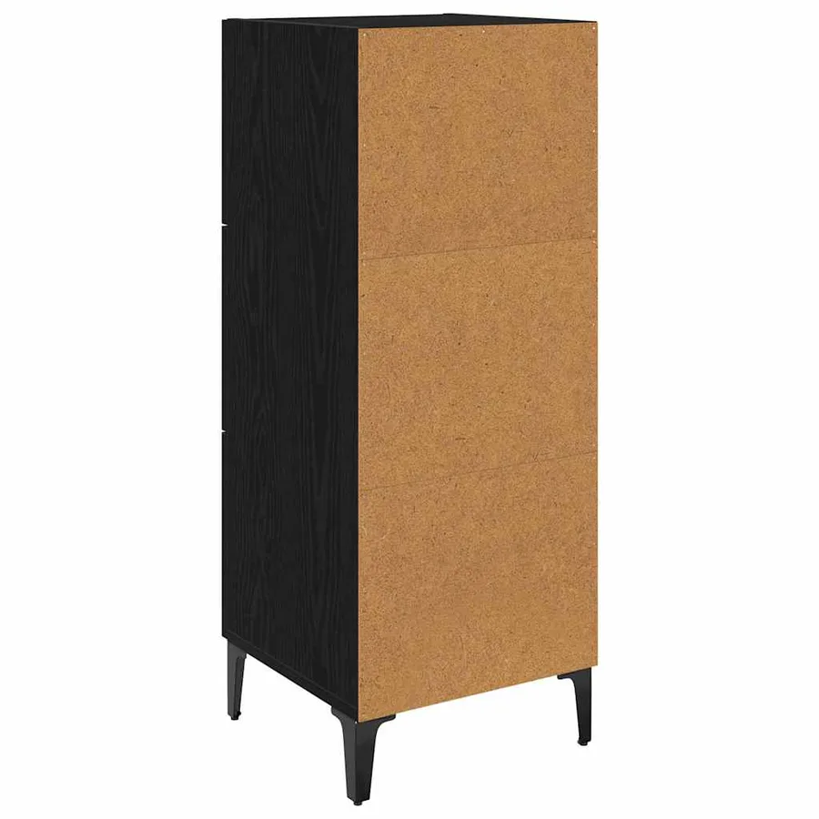 Buffet Chêne noir 34,5 x 34 x 90 cm Bois d'ingénierie - 7