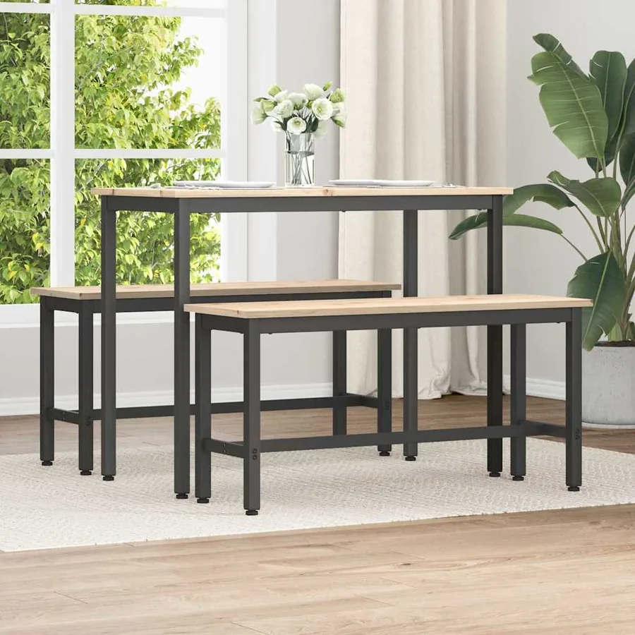 Banc de salle à manger Naturel 100 x 32,5 x 49 cm