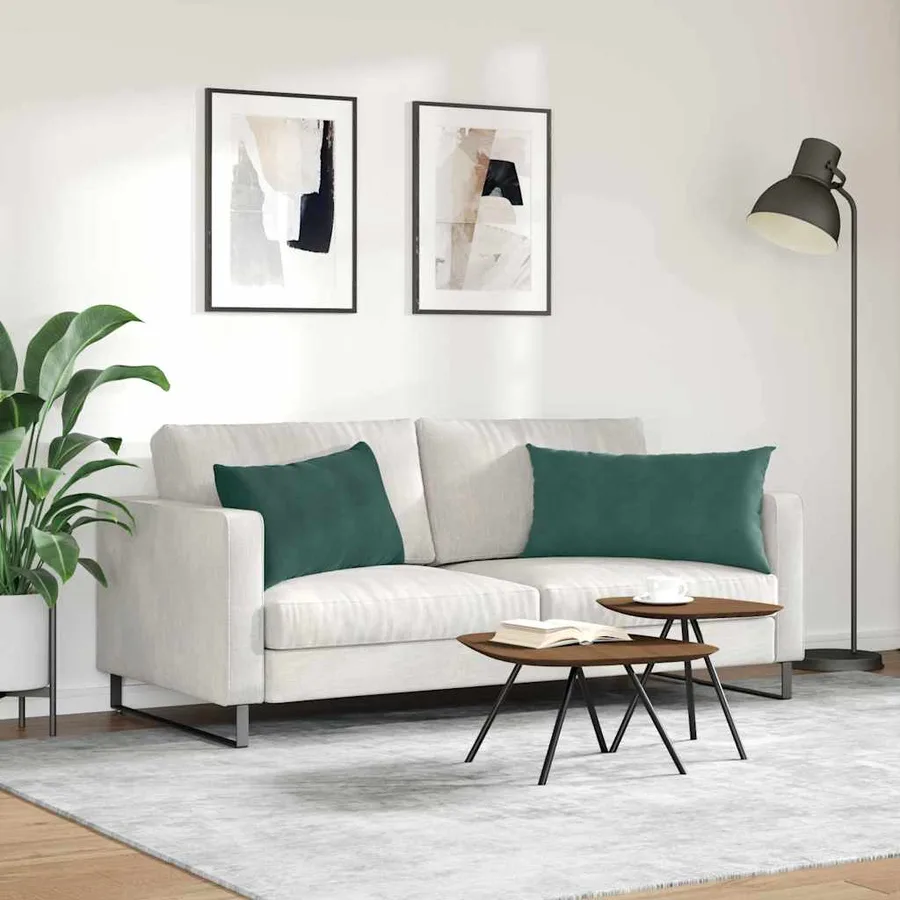 Coussins de canapé 2 pcs Vert foncé 80 x 40 cm - 4