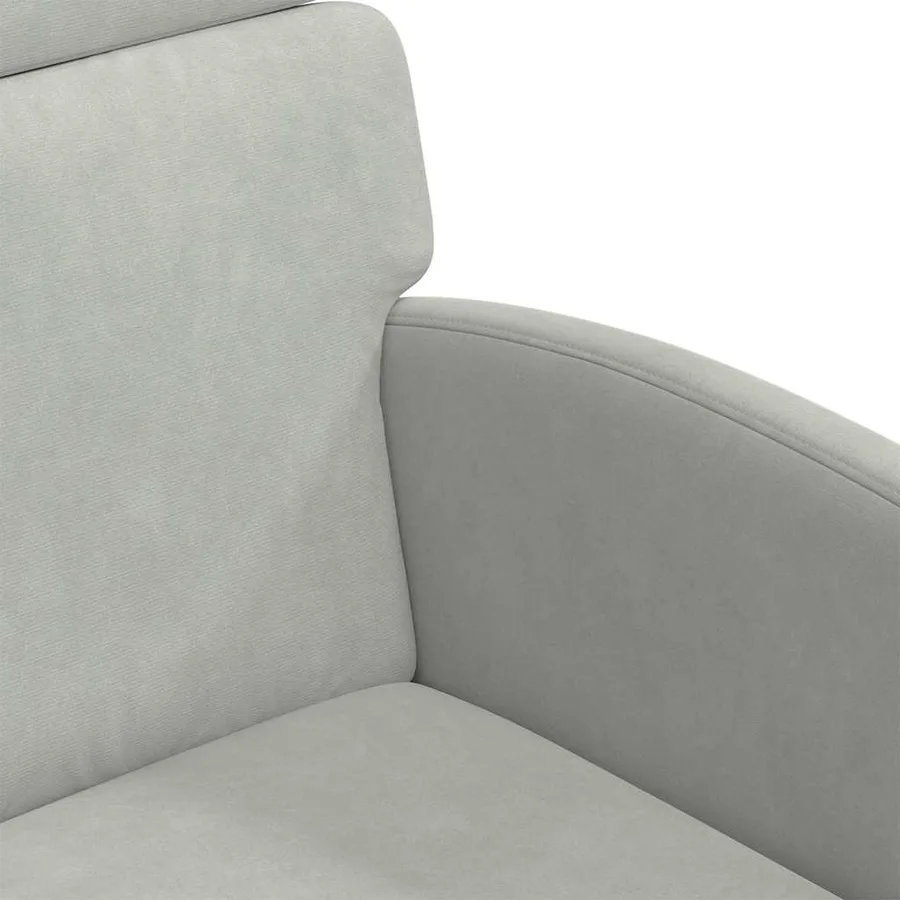 Chaises de Salle à Manger avec Roues 2 pcs Gris clair Velours - 7