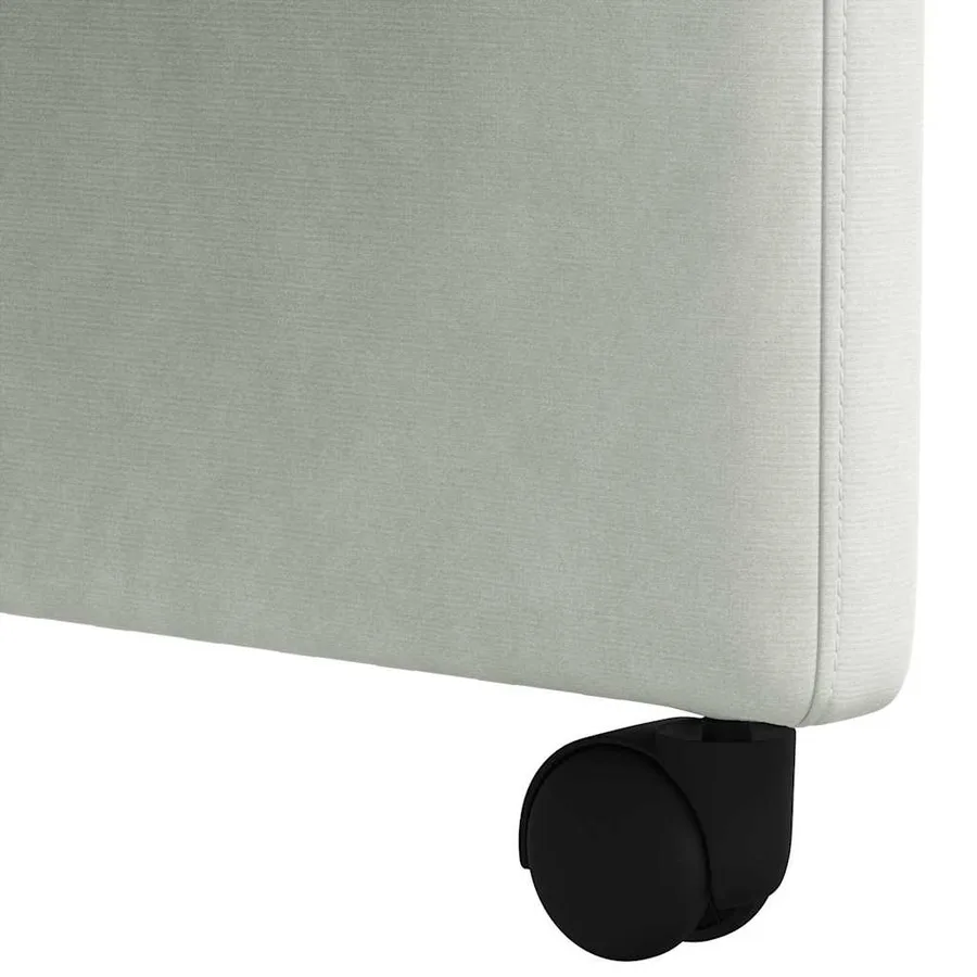Chaises de Salle à Manger avec Roues 2 pcs Gris clair Velours - 9