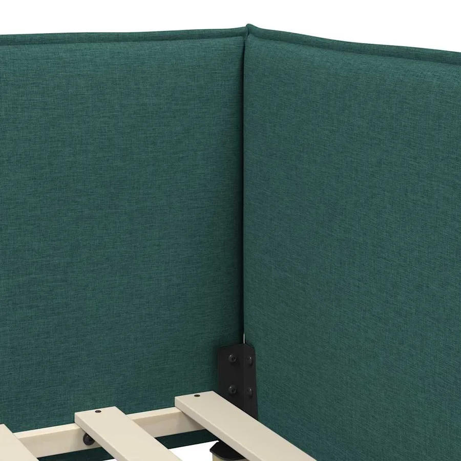 Cadre de lit d'angle avec matelas 2 pcs Vert Velours - 8