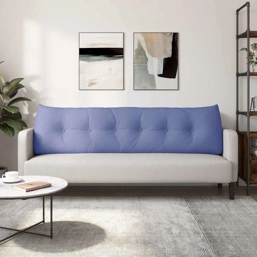 Coussin de Dos Bleu denim 180 x 24 x 50 cm tissu - 4