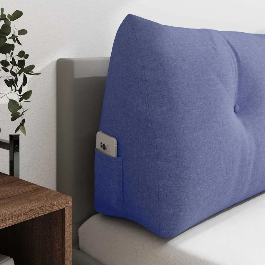 Coussin de Dos Bleu denim 180 x 24 x 50 cm tissu - 5