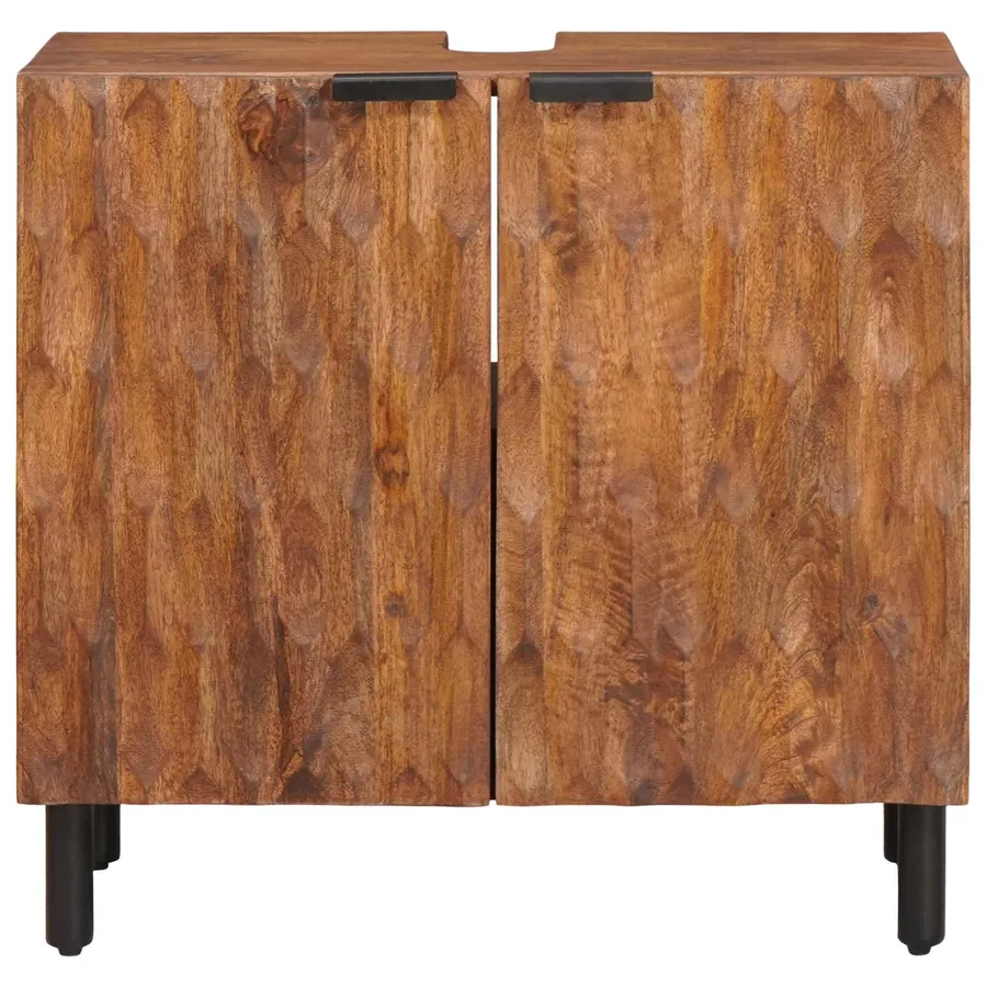 Meuble sous Lavabo de Salle de Bain Marron 62 x 33 x 58 cm - 3