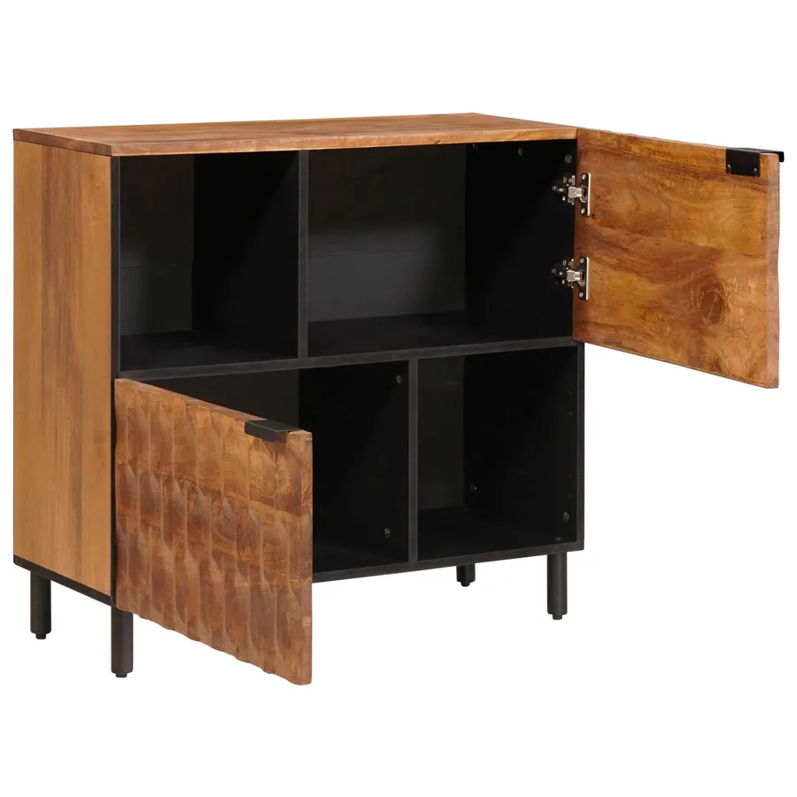 Buffet avec stockage Finition Acacia Brun 80 x 33 x 75 cm - 2