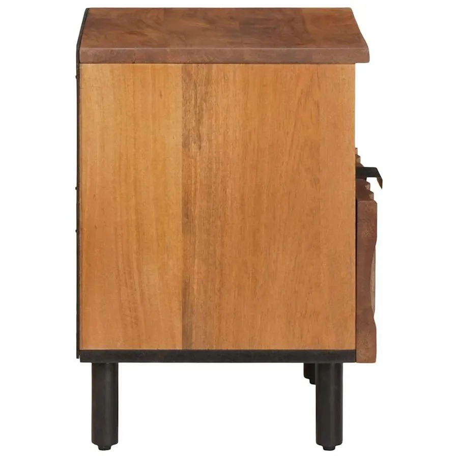 Cabinet de chevet Marron 40 x 33 x 46 cm Bois de mangue massif - 4