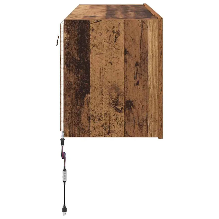 Meuble TV mural Bois Ancien 100 x 35 x 41 cm Bois d'ingénierie - 10