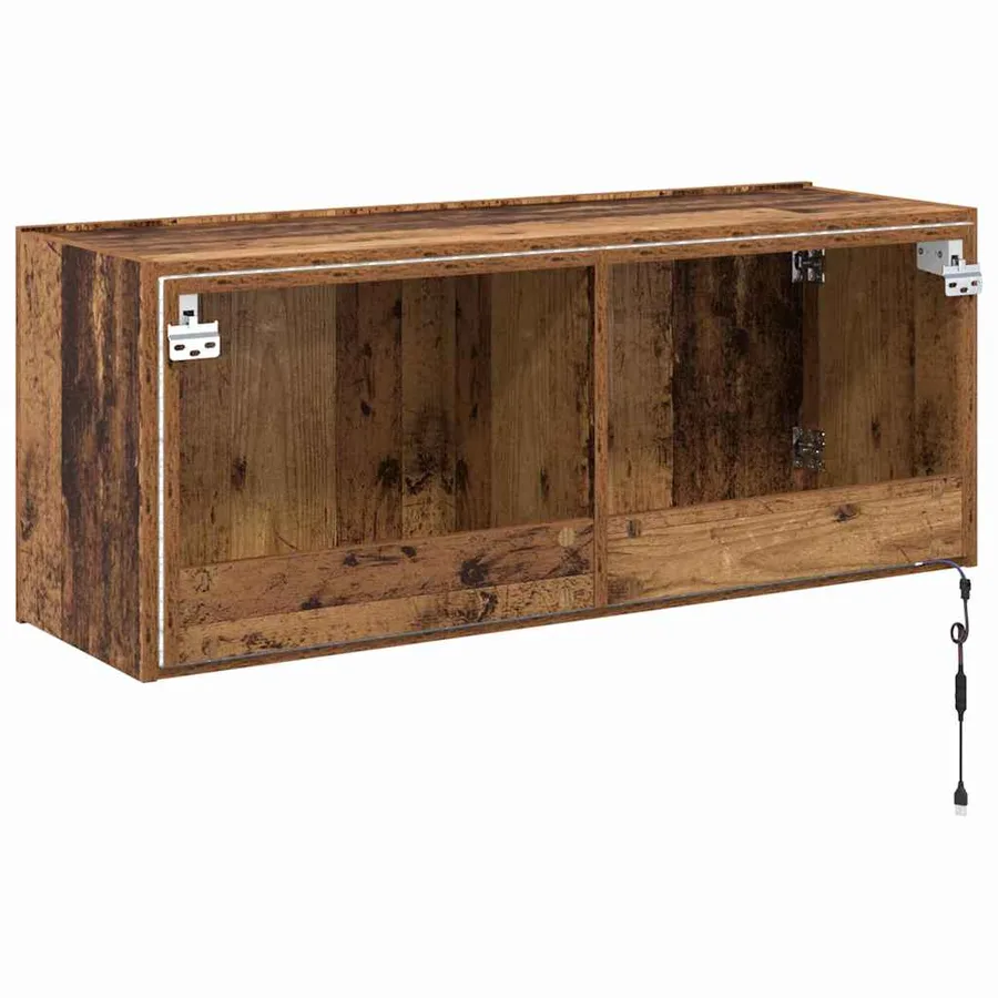 Meuble TV mural Bois Ancien 100 x 35 x 41 cm Bois d'ingénierie - 11