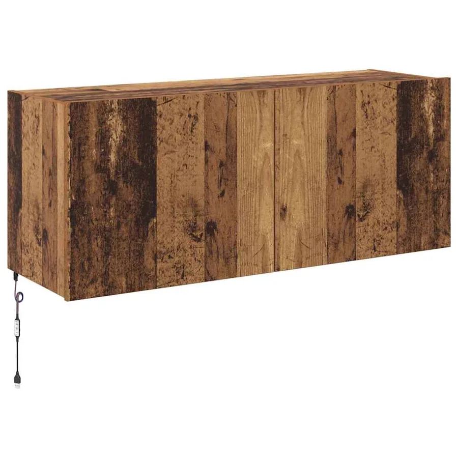 Meuble TV mural Bois Ancien 100 x 35 x 41 cm Bois d'ingénierie - 7