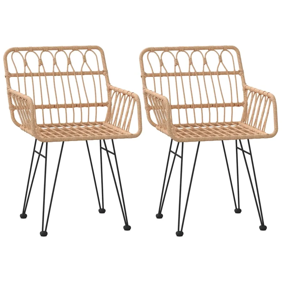 Ensemble à manger de jardin 3 pcs Résine tressée - 4