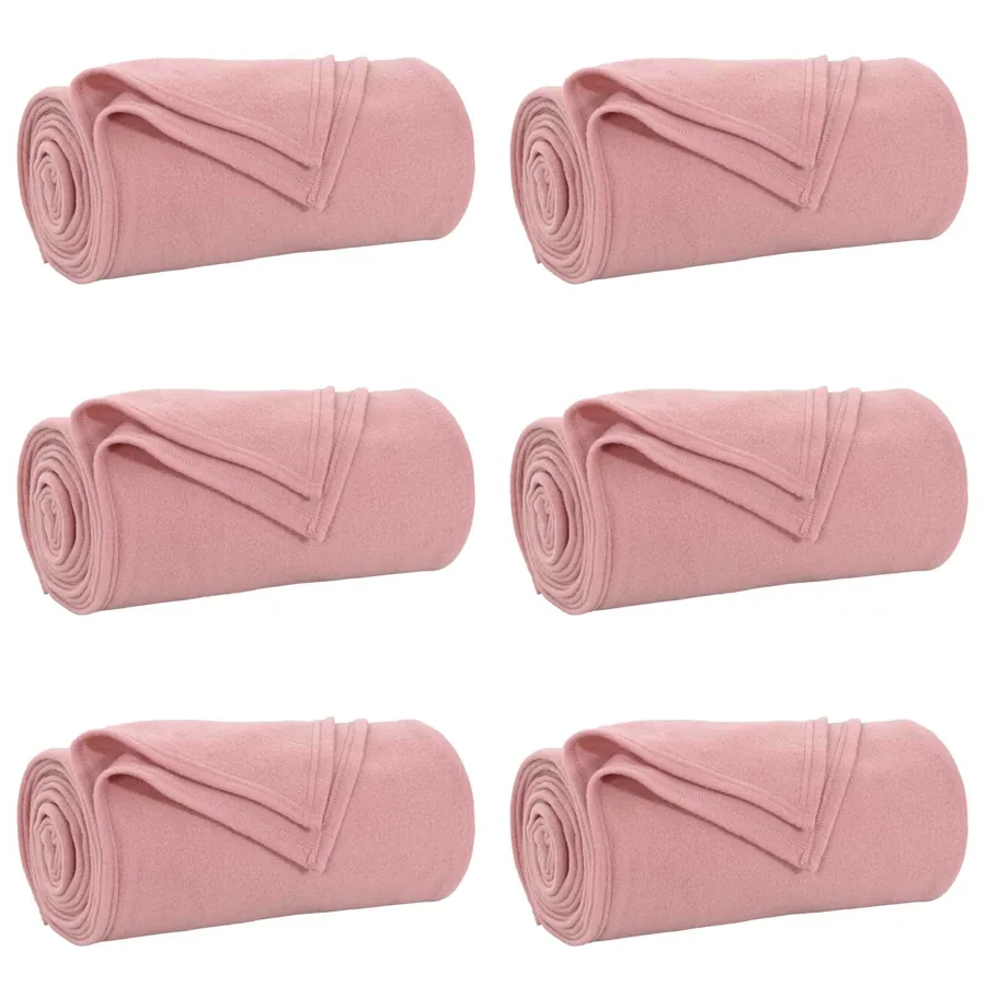 Couvertures à jeter 6 pcs Rose 200 x 150 cm Toison - 2