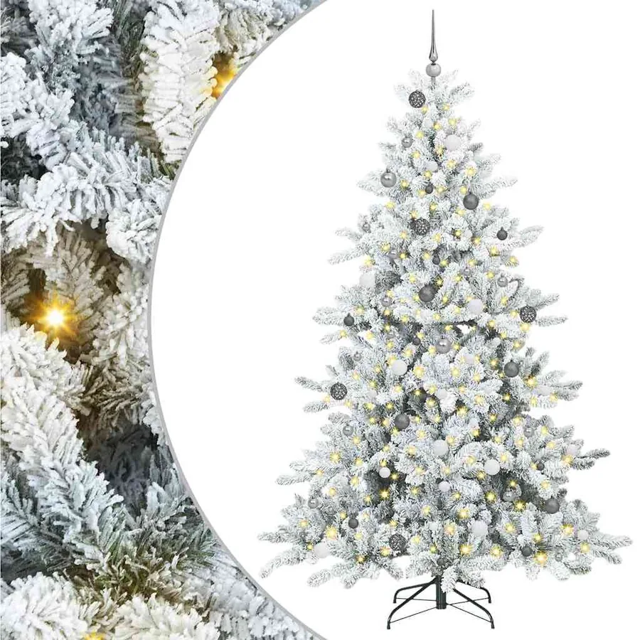 Sapin de Noël Artificiel à Branches Articulées Blanc 240 cm - 2