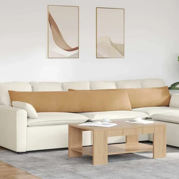 Coussins de canapé 2 pcs Marron 200 x 40 cm